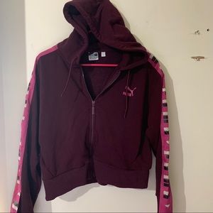 Puma full zipper crop top